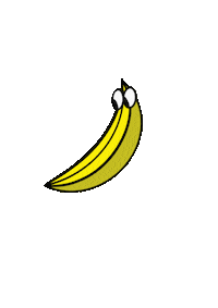 merijnachten yellow banaan bannana bananna Sticker