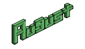 Pixel Month Sticker