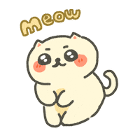 Meow Cute Cat Sticker