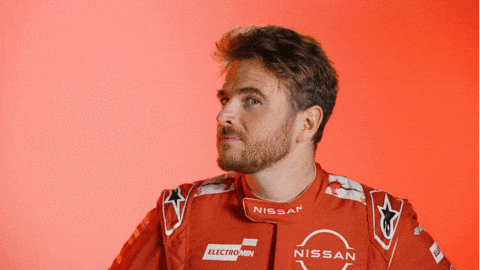 Racing Driver Surprise GIF by Nissan Motorsport