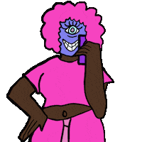 Animation Pink Sticker