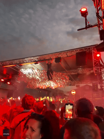 'You Need to Get Down Now': Man Falls While Pulling 'Reckless' Stunt at Music Festival