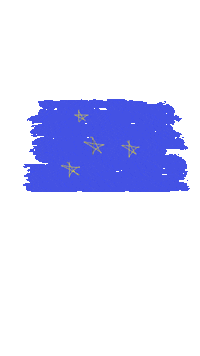 olicholive illustration blue stars moon Sticker