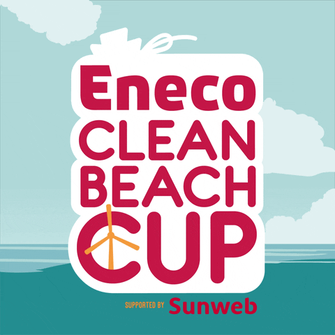 EnecoCleanBeachCup giphyupload beach windmill cleanup GIF