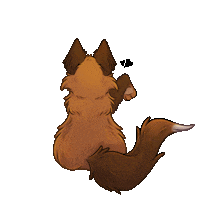 Cophelie fox coeurs renard cophelie Sticker