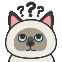 chou2_cat giphyupload question 問號 臭臭 Sticker
