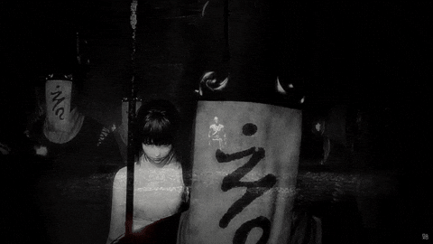 Twin Sisters Horror GIF