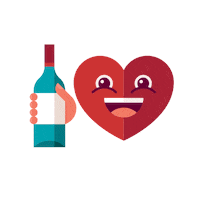 Heart Drink Sticker by Le Petit Ballon