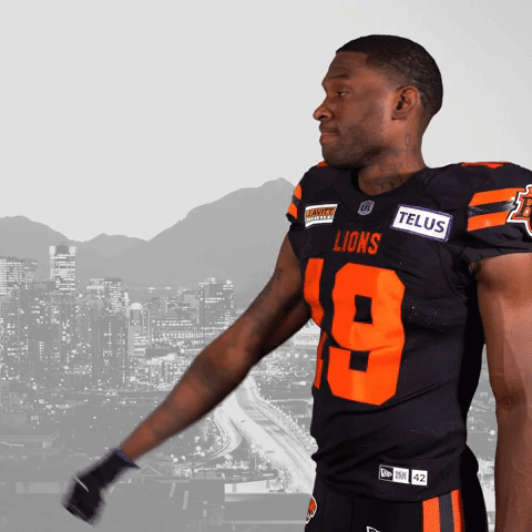 BC Lions 23 CFL Football Dominique Rhymes Headto