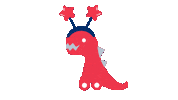 25Th Anniversary Party Dino Sticker by I CAN READ INDONESIA