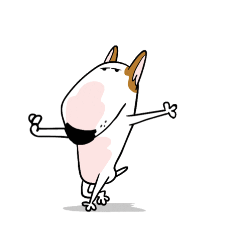 Looking Bull Terrier Sticker by Jimmy the Bull
