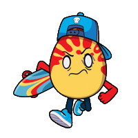 Toikido running run scared skate Sticker