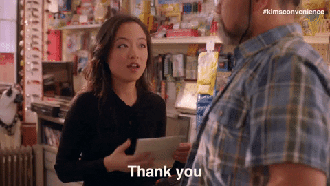 thanks thank you GIF by Kim's Convenience