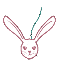 Flowers Bunny Sticker
