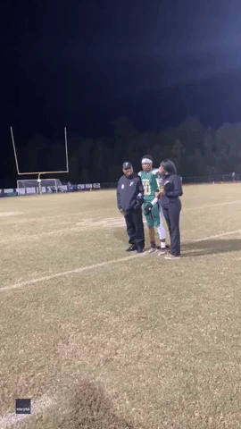 Serviceman Surprises Younger Brother at Senior Night Football Game