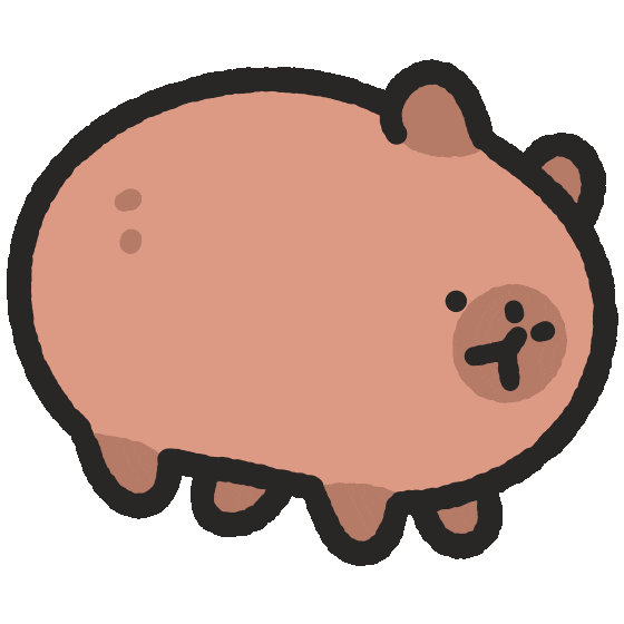 Walk Capybara Sticker by sansanplanet