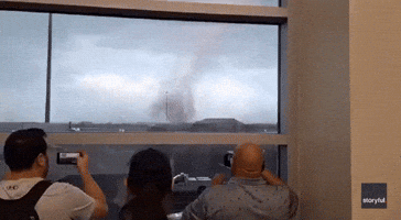 Travelers Shocked as Tornado Spins Near Airport Terminal