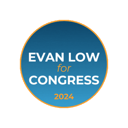 evanlowforcongress giphyupload aimhighgetlow evanlow evan low Sticker