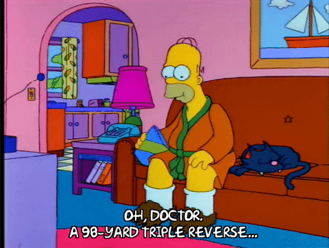 grabbing homer simpson GIF