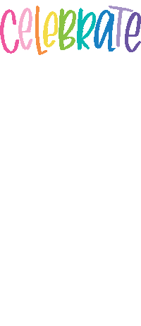 Rainbow Celebrate Sticker by Krissyanne Designs