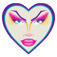 Yves Heart Face Sticker by Sam