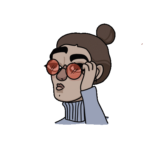 art-by-kate sunglasses ooo checking out check me out Sticker