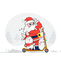 kojiwhite happy christmas cartoon winter GIF