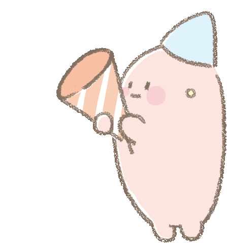 Happy Pink Sticker by mini Hana