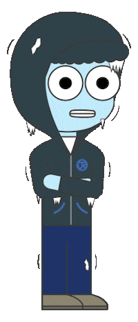 Cartoon Freezing Sticker