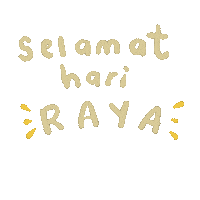 Hari Raya Typography Sticker