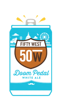 FiftyWestBrew beer volleyball bus van Sticker