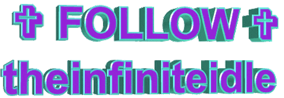 follow theinfiniteidle Sticker by AnimatedText