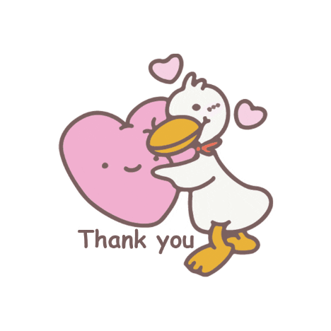 DuckyGreg giphygifmaker heart thanks duck Sticker