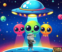 Outer Space Cute Alien GIF by Zhot