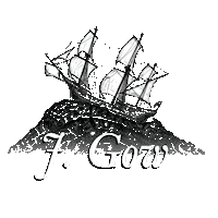 Boat Ship Sticker by J. Gow Rum