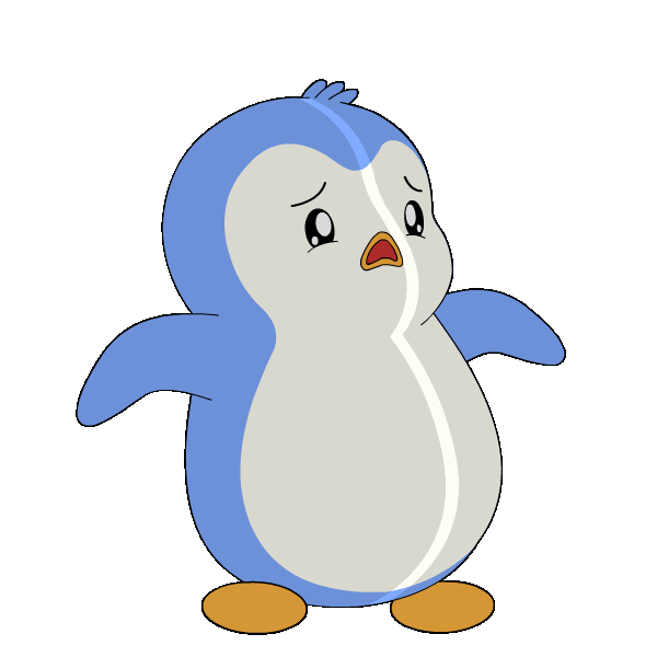Scared Hide And Seek Sticker by Pudgy Penguins
