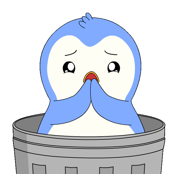 Scared Hide And Seek Sticker by Pudgy Penguins