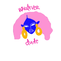 royasoartsy pink women blink girl power Sticker