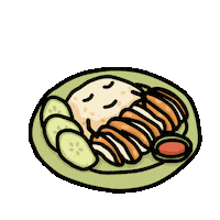 Hungry Chicken Sticker by Lau Pa Sat