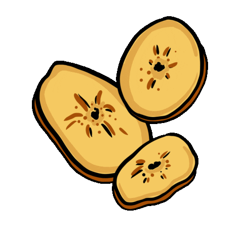 Blackeatsldn platano plantain plantain chips black food Sticker