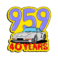 Happy Anniversary Vintage Sticker by Porsche Museum