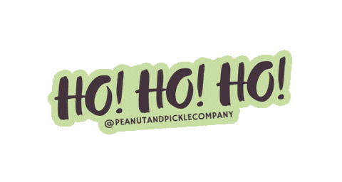 Ho Ho Ho Christmas Sticker by Peanut and Pickle