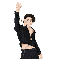 V Jin Sticker by Wooli