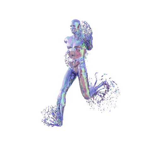 3D Running Sticker by Vince Mckelvie