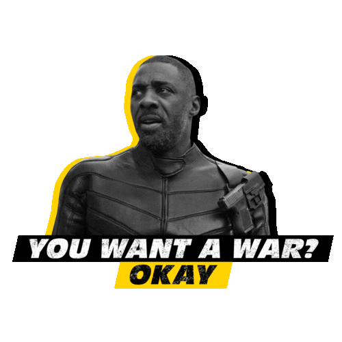 want to fight war Sticker by Hobbs & Shaw Smack Talk