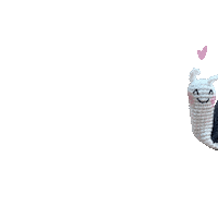 LittleBichons love heart crochet snail Sticker