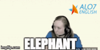 elephant total physical response GIF by ALO7.com