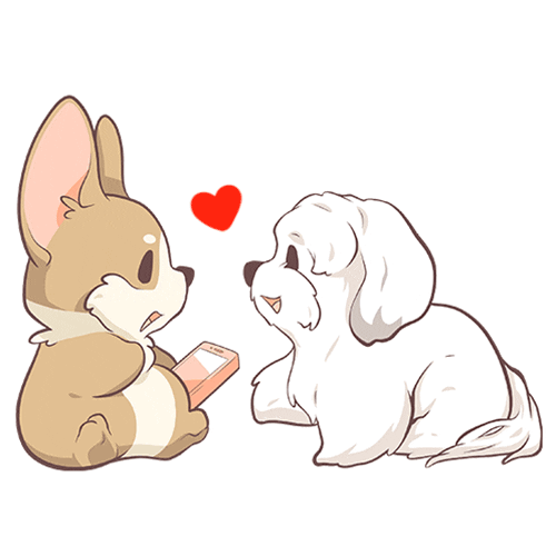 ryansylvia giphyupload love heart dog Sticker
