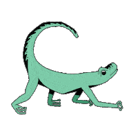 Lizard Chameleon Sticker by Because Music