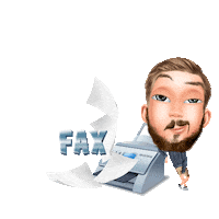 Geeryanimation Fax Sticker by Genies